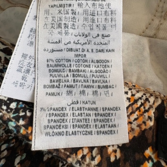 MARCIANO Luxe Denim sz 23 waist low-rise skinny jeans reptile snake print - Picture 11 of 16